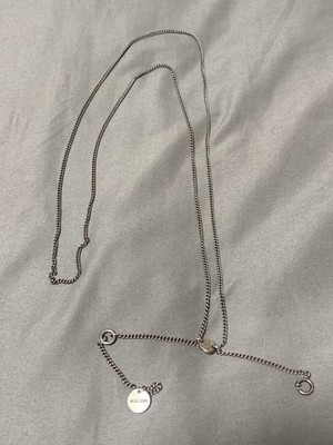 Ann Demeulemeester Long Necklace Silver 925 Antique Style 104cm