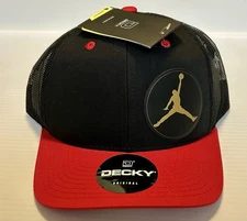 Decky 6 Panel Mid Profile SnapBack - 6021 With custom Jordan Jmp Blk2gold Patch
