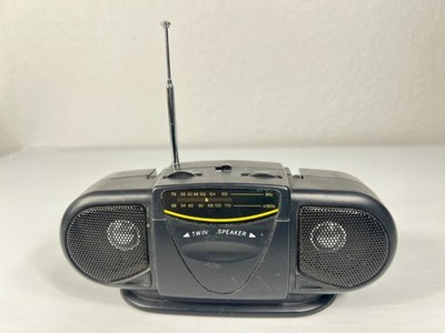 Radio Baby Boom Box AM/FM Mini  Portable Twin Speaker Boombox Model: M89, Vintag