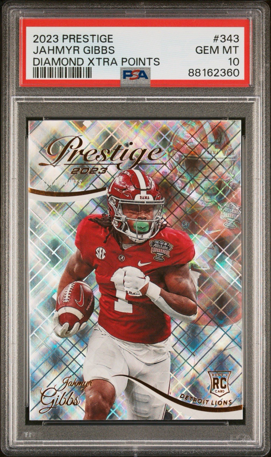 Jahmyr Gibbs Panini Prestige #343 Diamond Xtra Points