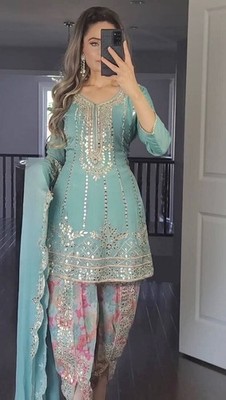 LAUNCHING NEW HEAVY FAUX GEORGETTE TOP DHOTI WITH DUPATTA FOR WEDDING