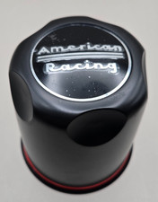 American Racing Satin Black Wheel Center Cap M049sb 3.5 Plastic Still On Top.