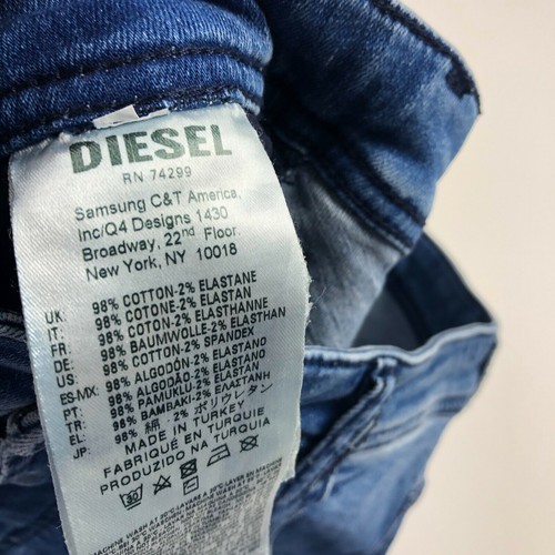 Diesel 14 Tag Size (Act 28W) Womens Denim Jean Fitted Bermuda Skinny Shorts - Picture 7 of 7