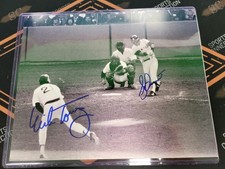 Bucky Dent Mike Torrez Dual Signed Auto 8x10 Photo World Series Homer MLB DFB1