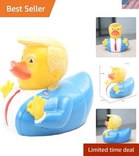 Squeaky Rubber Bath Duck - Playful Presidential Design for Kids' Bath Time Fun