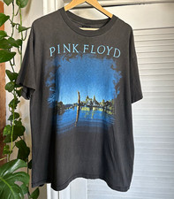 1992 Brockum Worldwide Pink Floyd Wish You Were Here Double-Sided Tee L Black