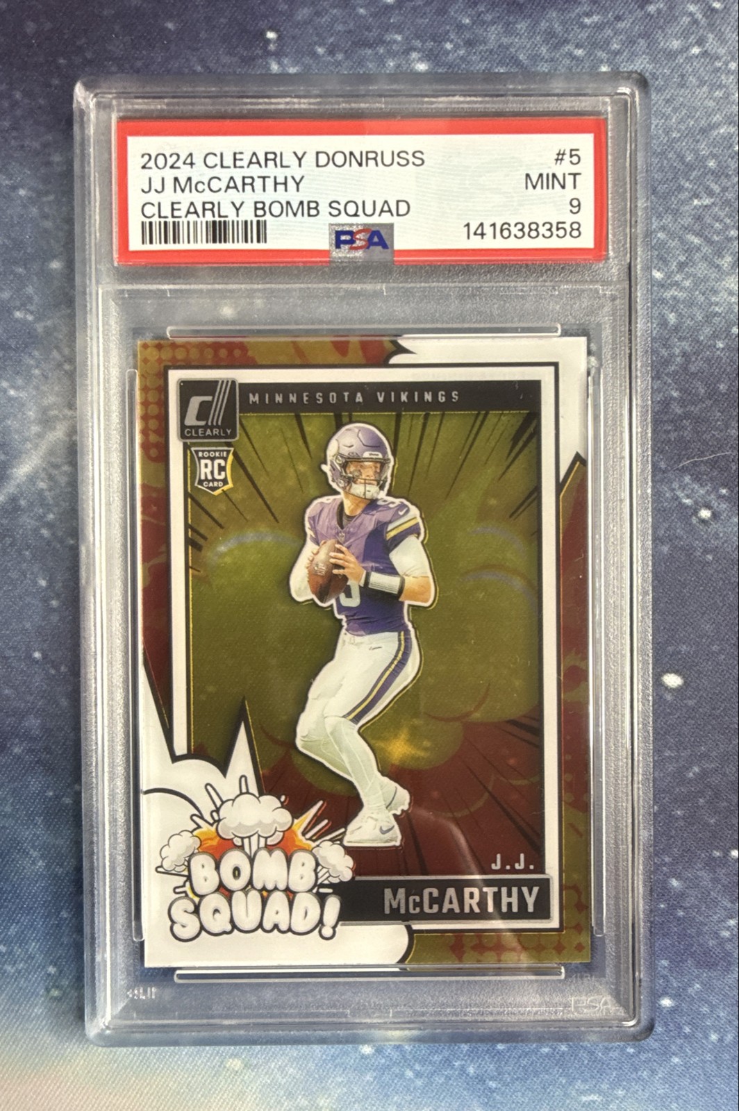 2024 Panini Clearly Donruss - Clearly Bomb Squad J.J. McCarthy #5 (RC)