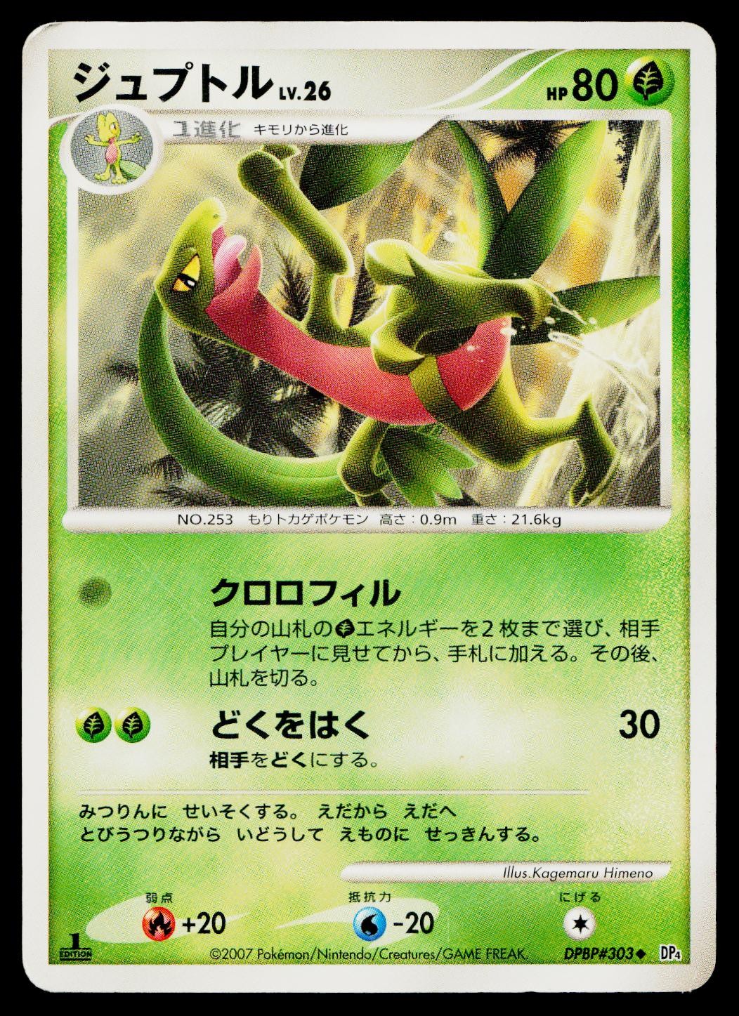 Grovyle DPBP#303 Uncommon Dawn Dash Pokemon Japanese Heavily Played