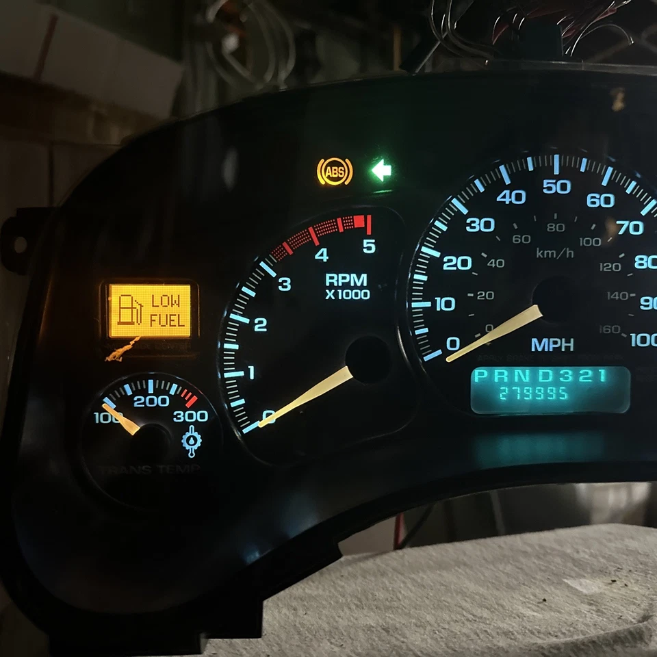 2001-02 Sierra Silverado 2500HD Duramax velocímetro diesel cluster testado 280K - Imagem 4 de 4