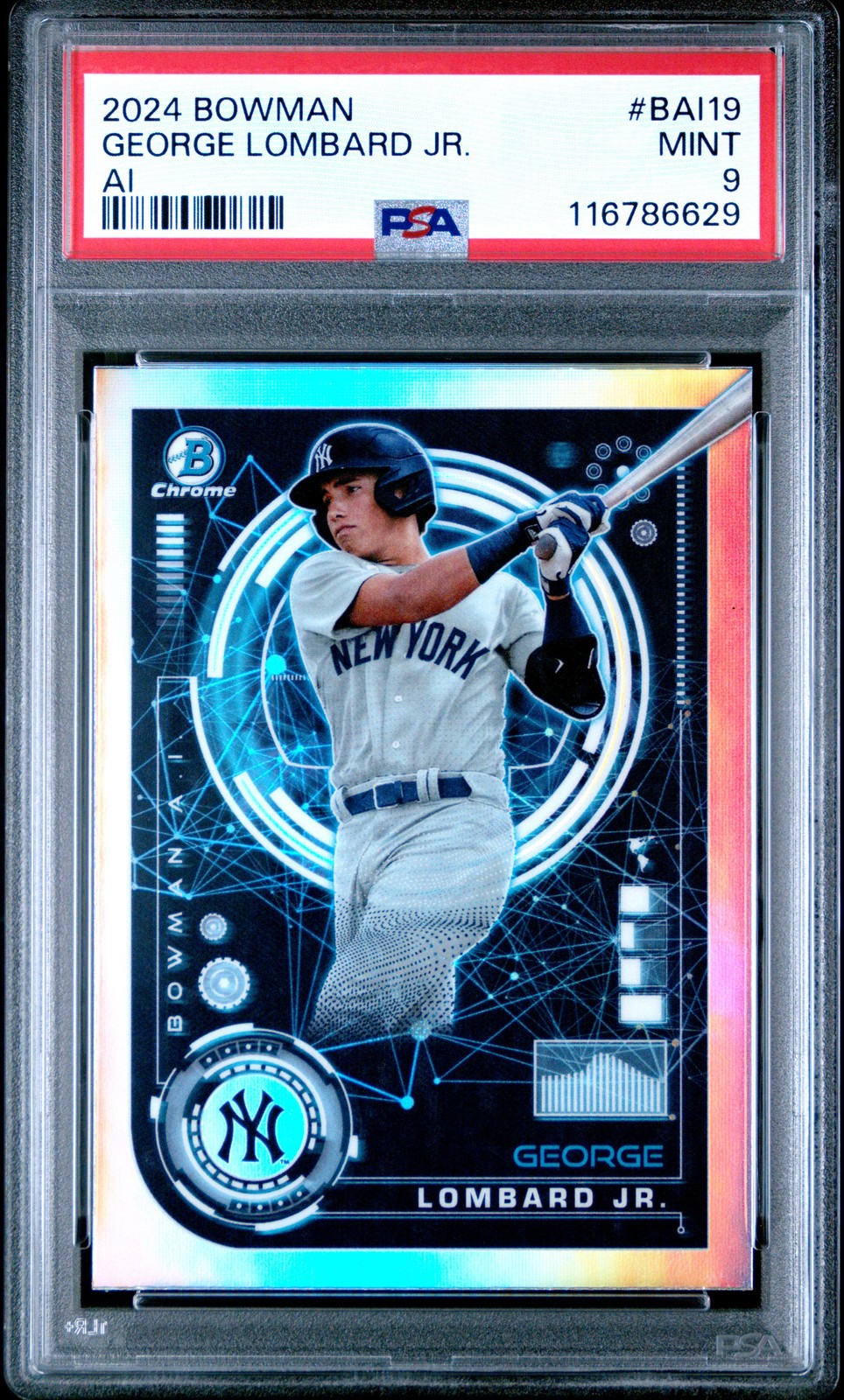 2024 BOWMAN BOWMAN AI #BAI19 GEORGE LOMBARD JR. PSA 9
