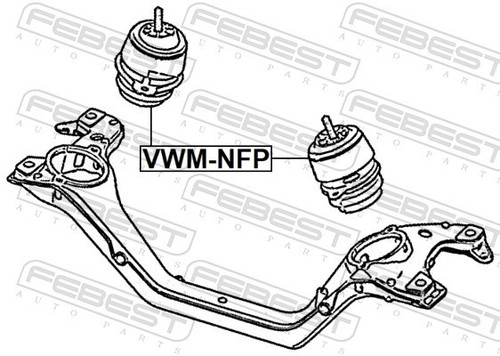 ENGINE MOUNTING VWM-NFP FORCMTA/CGRA 3.6L CGFA/CGEA 3.0L 6cyl TOUAREG 4.2L 8cyl - Picture 3 of 7