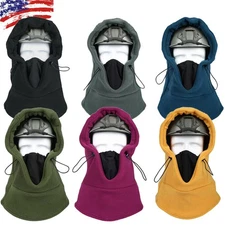 Winter Thermal Fleece Balaclava Ski Face Mask Cold Weather Neck Warm Scarf Hood