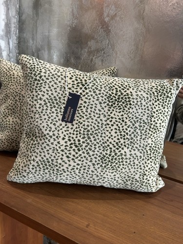 Pkt Of 2 Luxury Colefax & Fowler Malabar Green Velvet Cushions