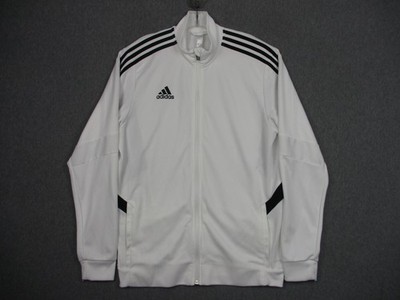 Adidas Track Jacket Mens Large White 3 Stripes Trefoil