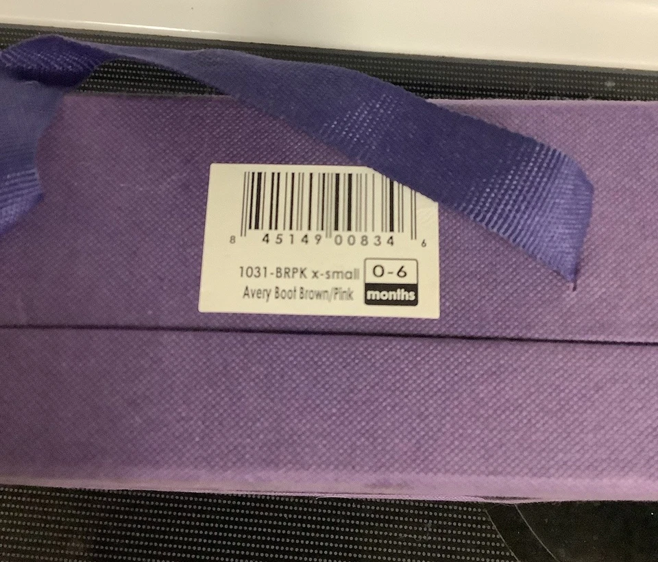 Новый Pediped оригиналы - розовый и коричневый, кожи и искусственного меха ботинки 0-6 месяцев - Изображение 2 из 4