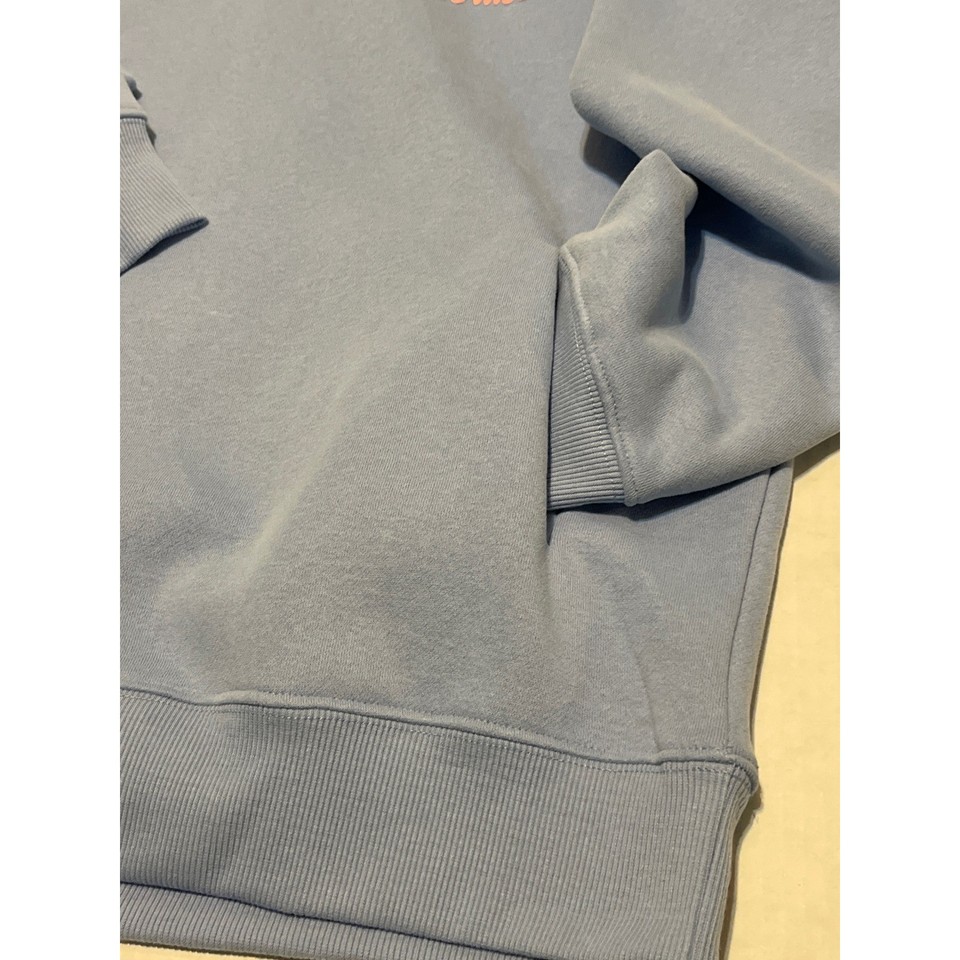 Wilo The Label Club Wilo Hoodie Blue Peach Heart Graphic Sweatshirt ...