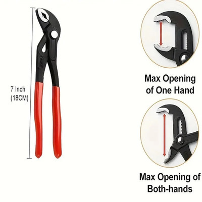 1Pc 7/10/12 in Water Pump Pliers Multifunctional Universal Plumbing Pliers Adjus