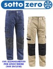 Pantaloni da lavoro SOTTOZERO da uomo cotone multitasche cargo ginocchiere SC