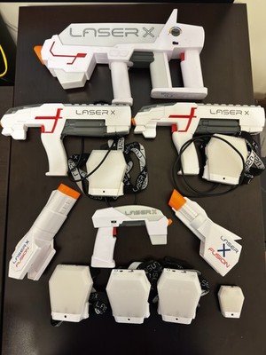 Laser X Revolution/Fusion Laser Tag Lot Of  10 Parts Blasters, Sensors, Etc