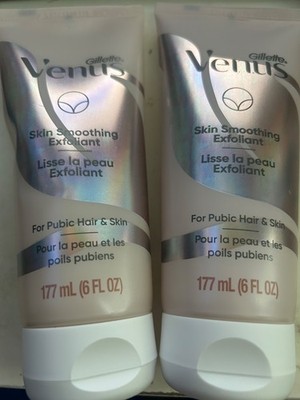 Gillette Venus Intimate Grooming Skin-Smoothing Exfoliant 6oz Lot of 2
