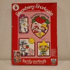 Vintage 1981 Strawberry Shortcake Family Portrait Acrylic Paint-by-Number Kit