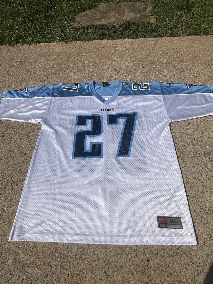 Camiseta para hombre Nike Tennessee Titans NFL Eddie George blanca cosida talla XL Foto 2 de 4