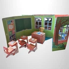 RARE VINTAGE 1965 BARBIE & SKIPPER SCHOOL CARDBOARD PLAYSET SEARS EX. MATTEL