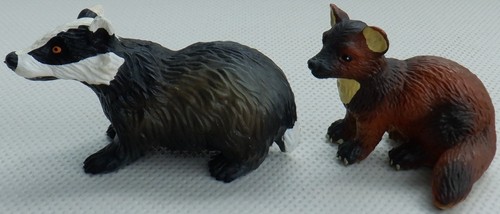 Badger & Pine Marten Toy E.L.C. Early Learning Centre Hard Plastic Animals Retro - Picture 6 of 21
