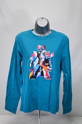 NWT Acne Studios Bla Konst Blue Lion Print Long Sleeve T Shirt XS 