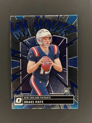 New Listing2024 Panini Donruss Optic Drake Maye Rookie My House! #8 (RC) - Patriots