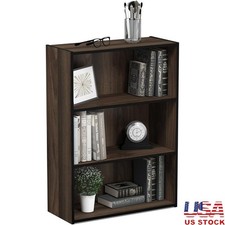 3 Tier Open Bookshelf Sturdy Storage Organizer Home Office Living Room New
