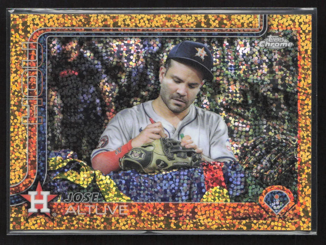 2025 Topps Chrome Sapphire Gold Speckle Image Variation Jose Altuve/50 Astros SP