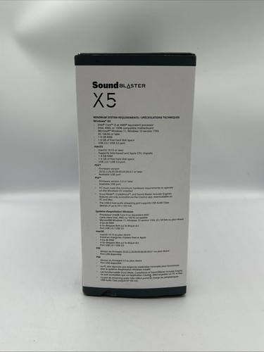 Creative Sound Blaster X5 External USB DAC Hi-Res 32BIT/384KHZ Brand New Sealed - Picture 3 of 5