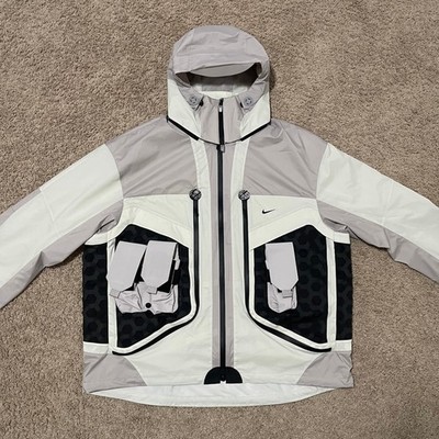 Nike Jacket Mens XXL 2XL Bone Grey ISPA Butterfly Hooded Techwear