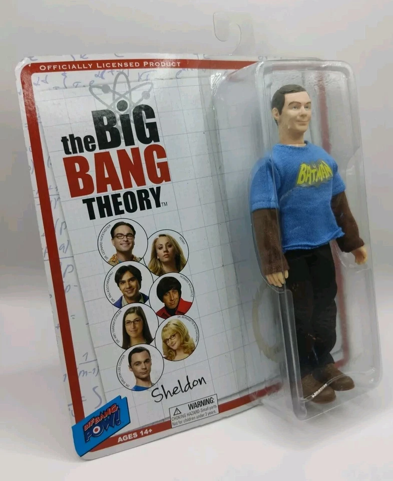 The Big Bang Theory Sheldon Cooper 8 Inch Action Figure 2013 Batman Shirt New - Image 4 of 4