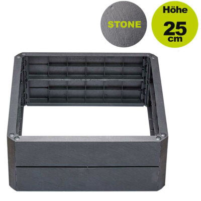 Hochbeet Baukasten System ERGO QUADRO L 80 x 80 cm STONE Pflanz Beet Kräuter