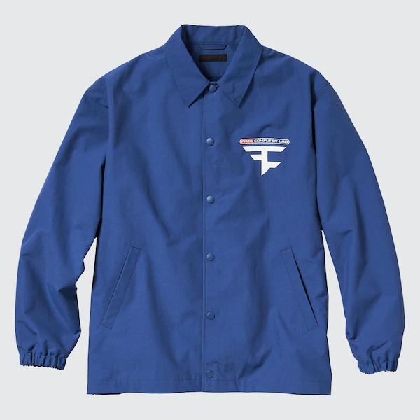 Uniqlo Hypebeast Coach Jacket by Faze Clan Colour: Blue Size: M