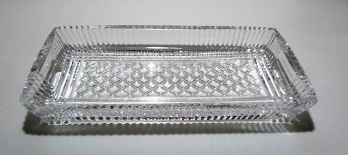 *VINTAGE* Waterford Crystal RECTANGULAR Tray 10 7/8" x 6 5/8" Made in IRELAND