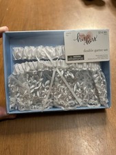 Double Garter Set His And Hers New Wedding Prom Date White Lace