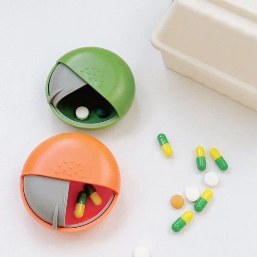 Mini Runde Drehbare Pillendose Einzel Pillendose Medizin Box Zuhause Kunststoff NEU - Bild 9 von 18