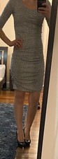 Express ruched dress. Grey. Size small