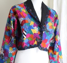 Ivy Design O/s S M L Quilted Art-wear Amazing Fiber Art Jacket Blazer Fun