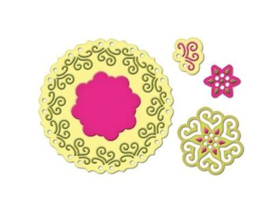 Spellbinders 4 Stanzplatten Shapeabilities Pendants Contemporary Hearts