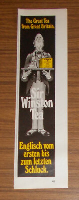 Rare Advertising SIR WINSTON TEA English From First To Last Sip 1987