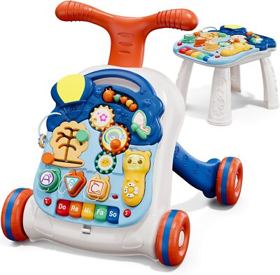 3 in 1 Baby Walkers for Boys,Toddler Learning to Walk, Sit to Stand Walker