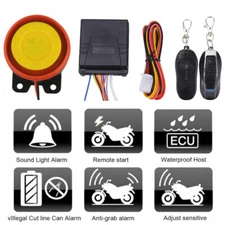Loud Wireless Anti-Theft Vibration Motorcycle Bike Security Alarm Remote Control