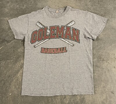Men s Delta Pro Weight Coleman Baseball Graphic Gray T-Shirt Adult Size Medium