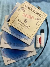 Larsen Soloist A Strings , Helicore D,G Strong C , Pirastro peg compound GA-214