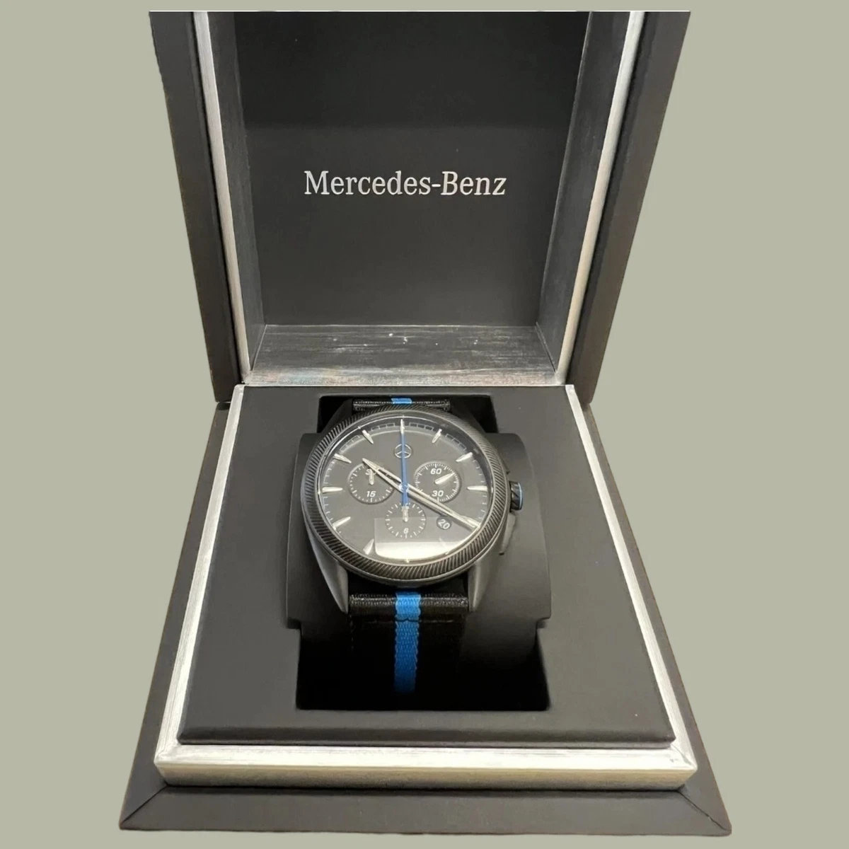 Mercedes watch best sale blue