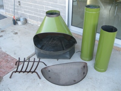 Mid Century Modern Avocado Green Freestanding Preway Cone